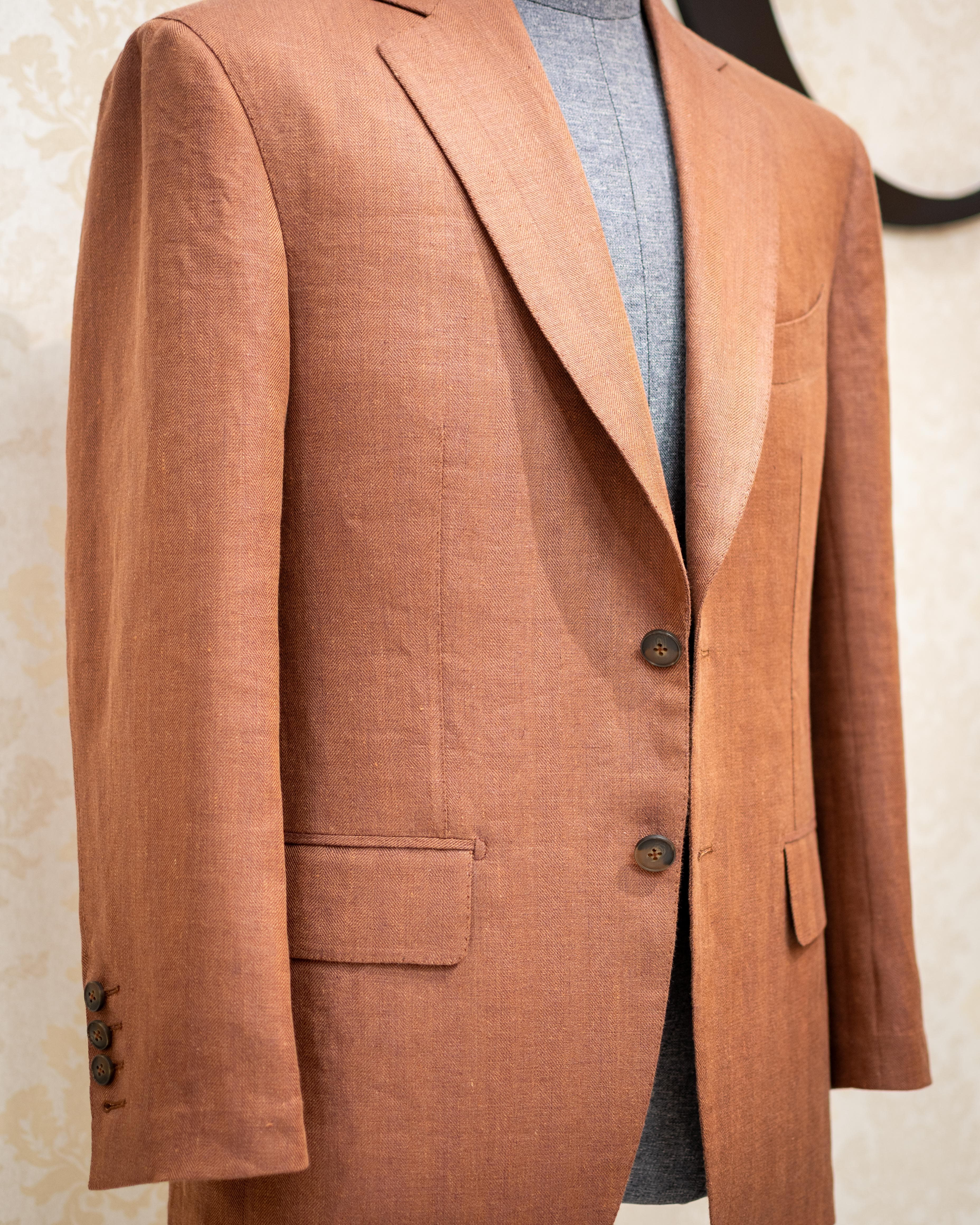 Unlined bespoke linen Jacket 