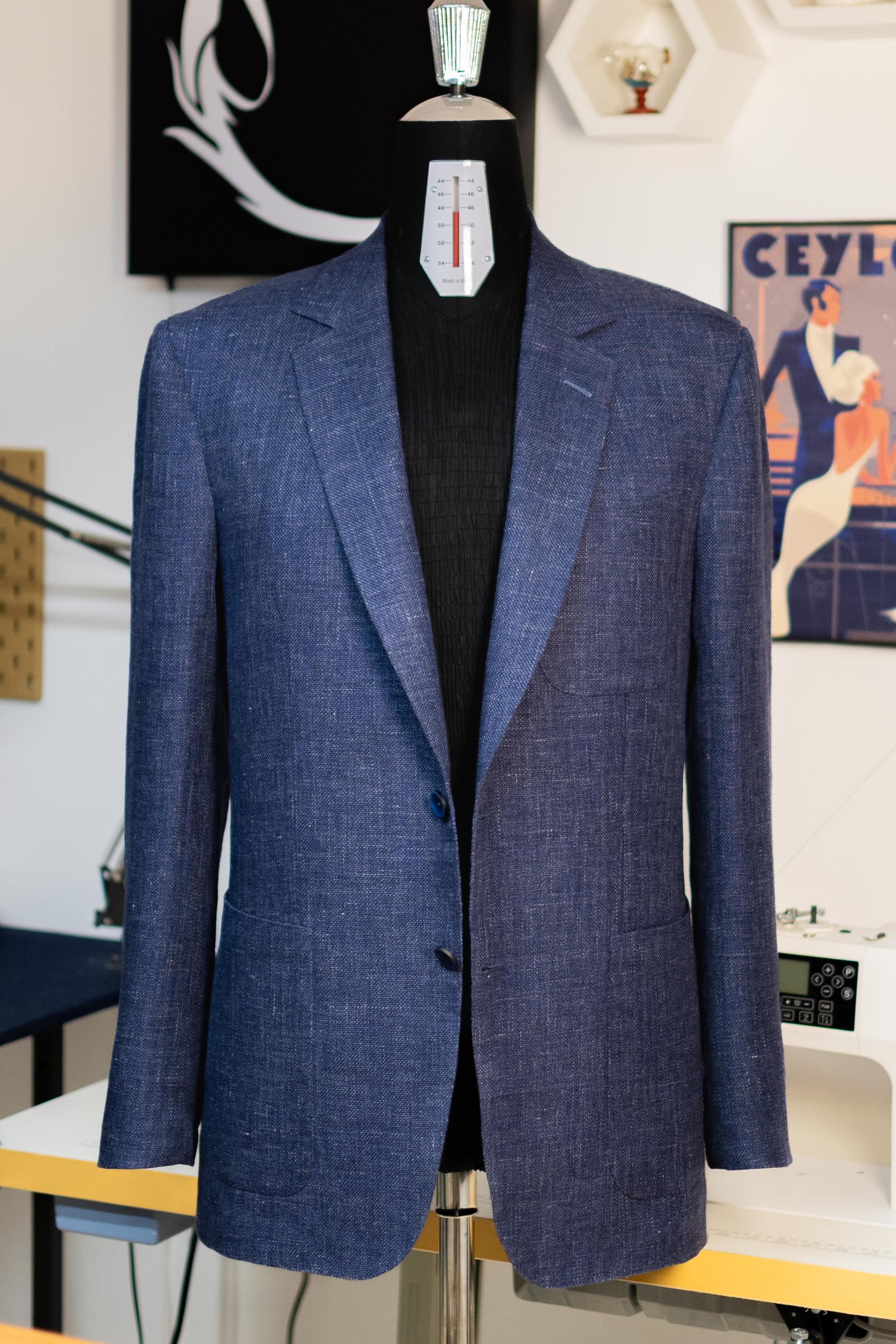 Bespoke Linen Wool Sport Jacket done with Drago Sunlit 